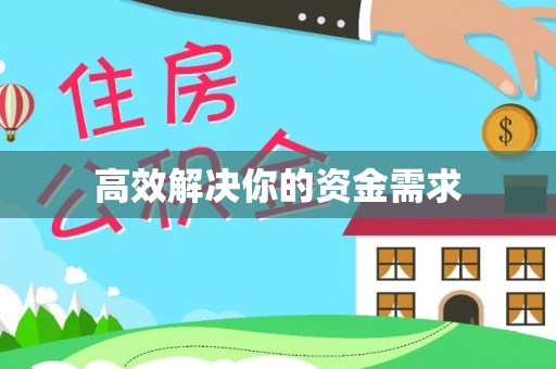 庆安高效解决你的资金需求