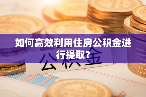 庆安如何高效利用住房公积金进行提取？